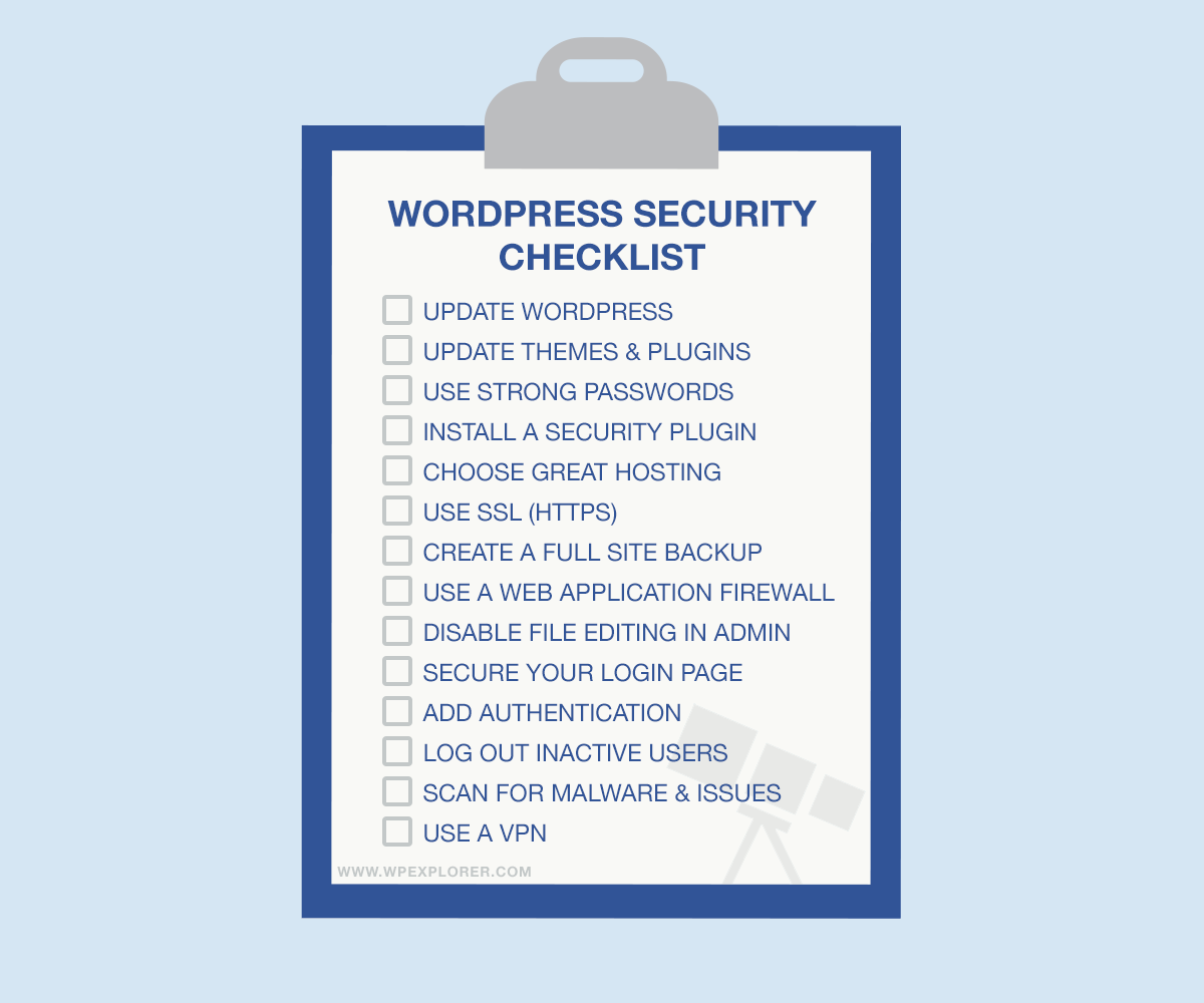 Lista de verificación de seguridad simple de WordPress