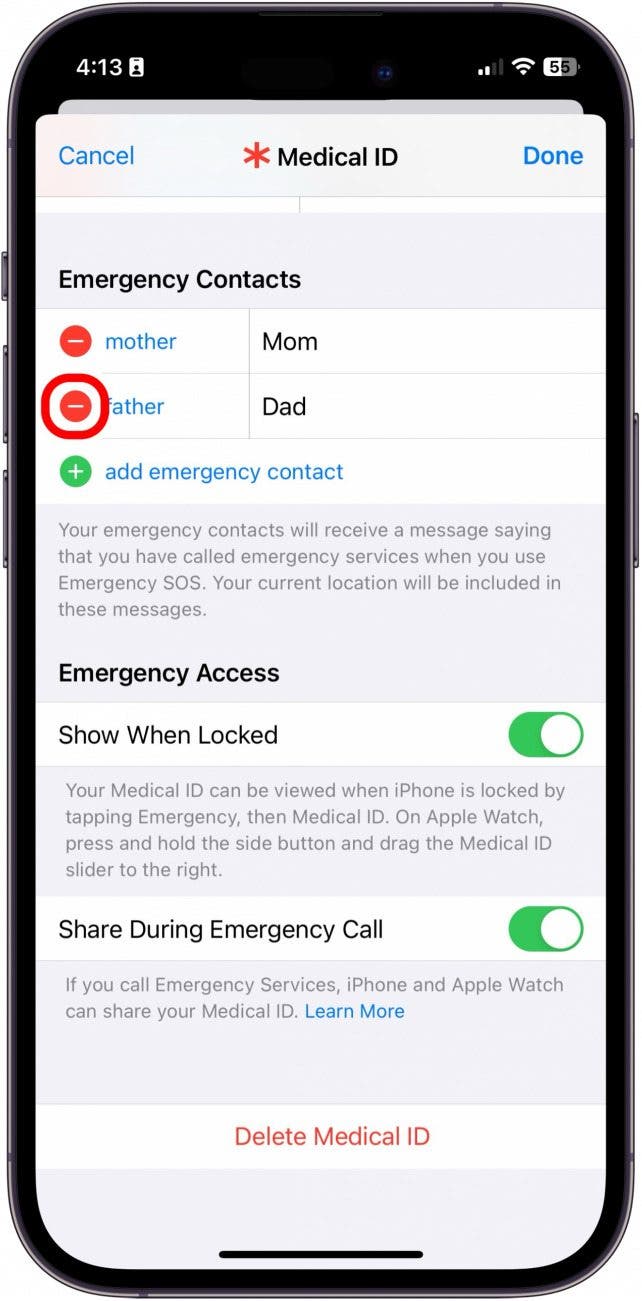Cómo configurar un contacto de emergencia en iPhone