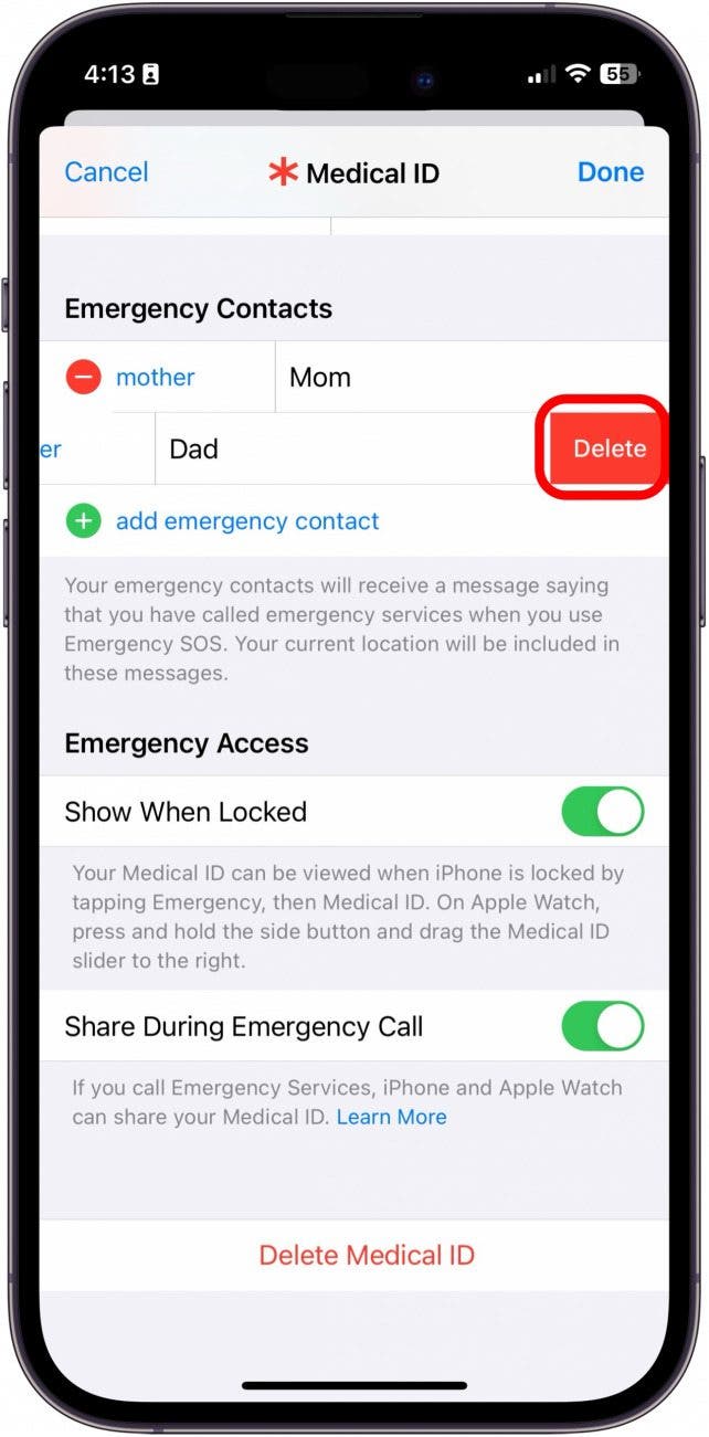 Cómo configurar un contacto de emergencia en iPhone