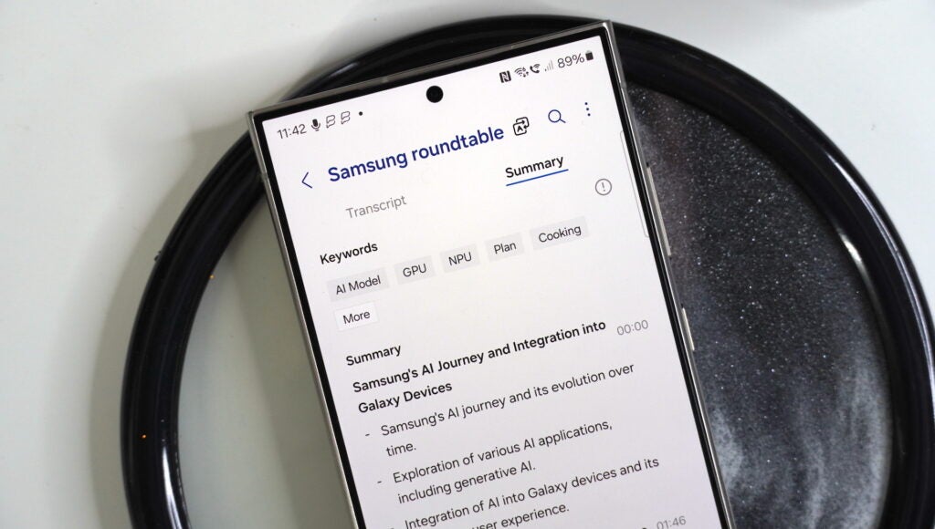Resumen de IA del Samsung Galaxy S24 Ultra