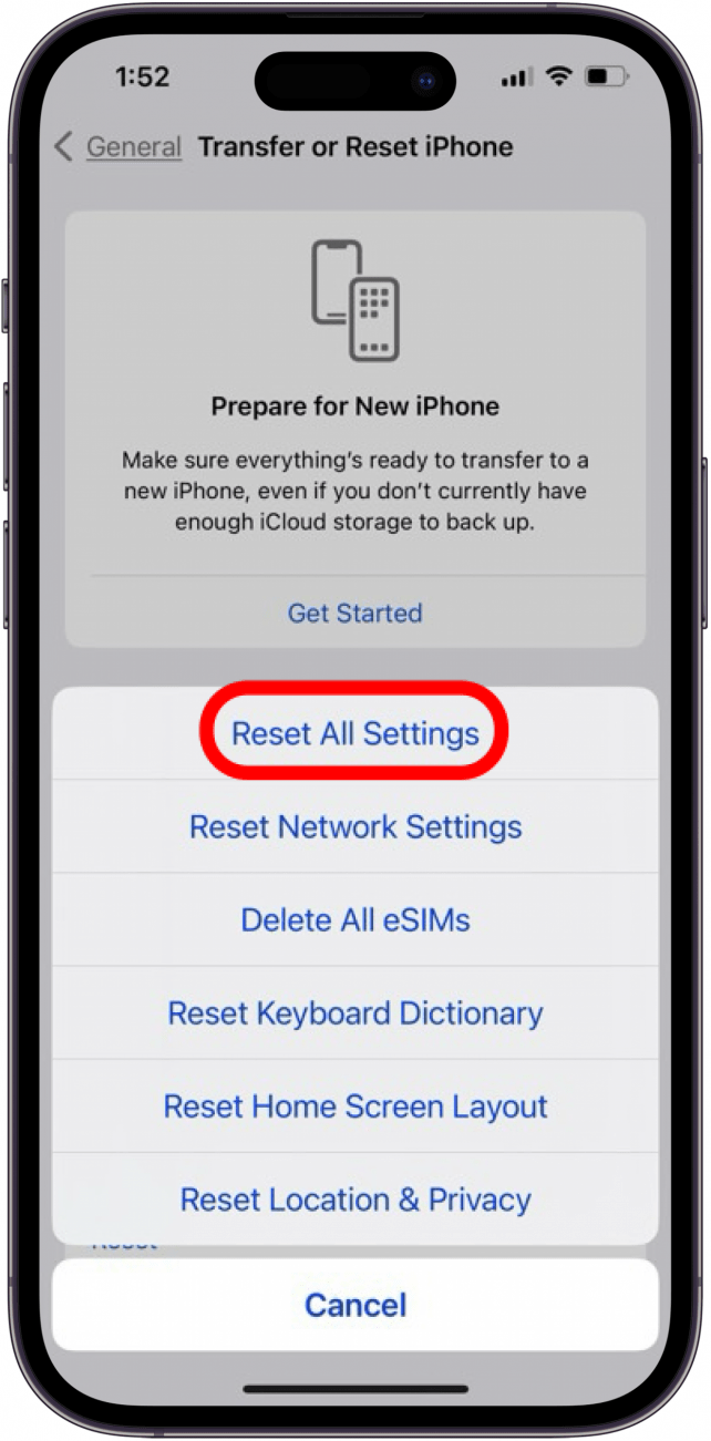 restablecer todas las configuraciones en iPhone o iPad si vuelven las notificaciones antiguas