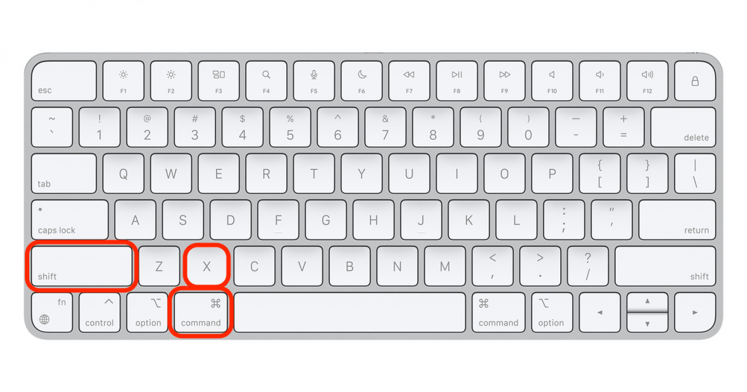 ¿Qué es el método abreviado de teclado tachado para Mac?