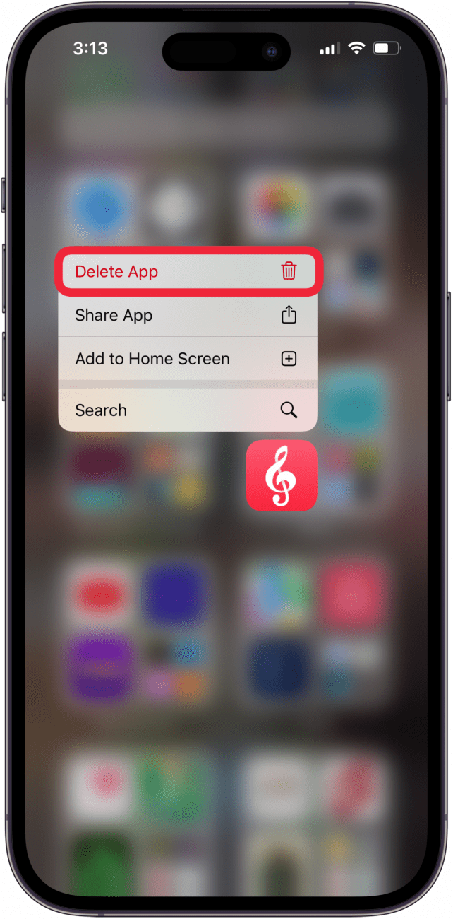 elimine la aplicación y vuelva a instalarla para evitar que la música se reproduzca automáticamente en el iPhone