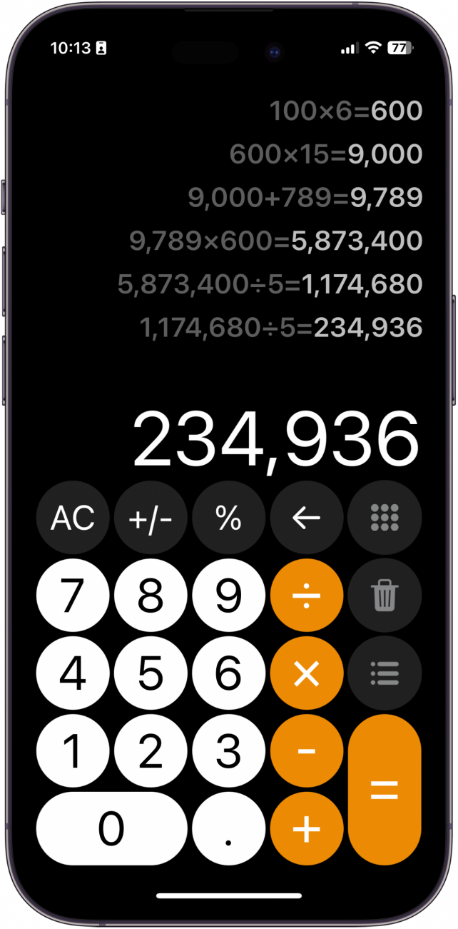 aplicación de calculadora para iphone