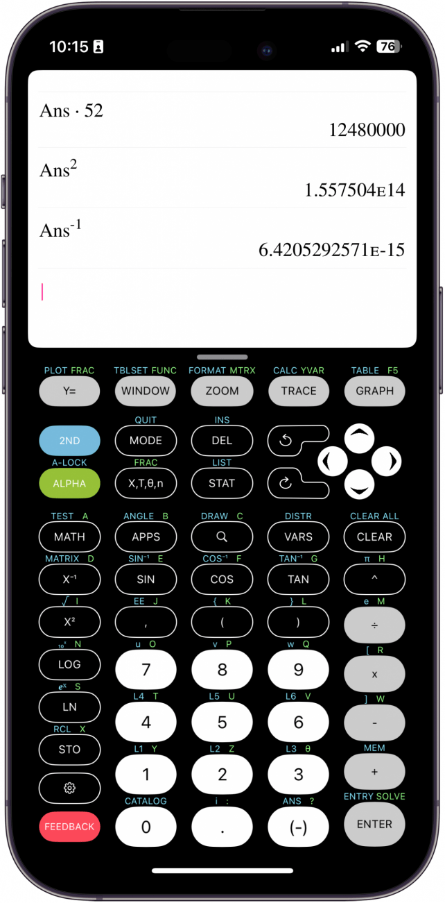 calculadora historia iphone