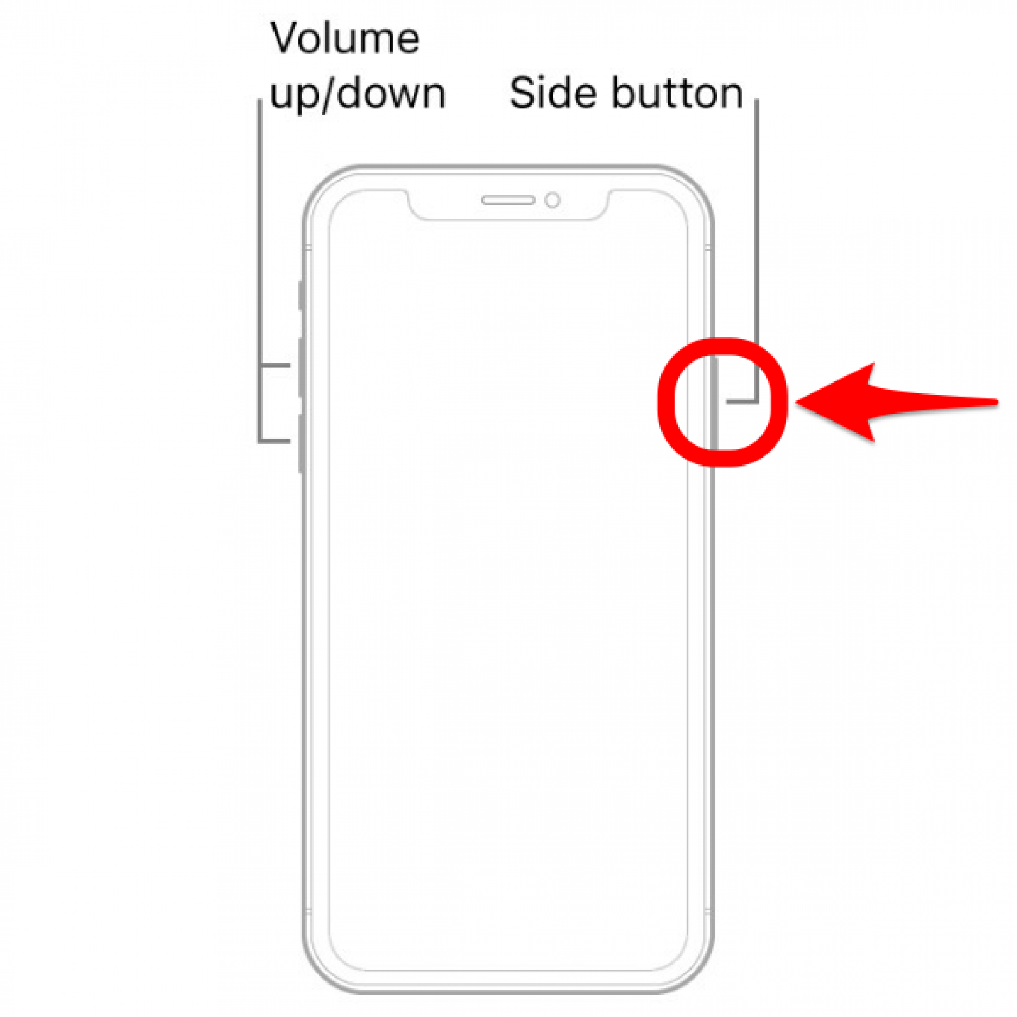 Mantenga presionado el botón lateral: cómo reiniciar el iphone xs max