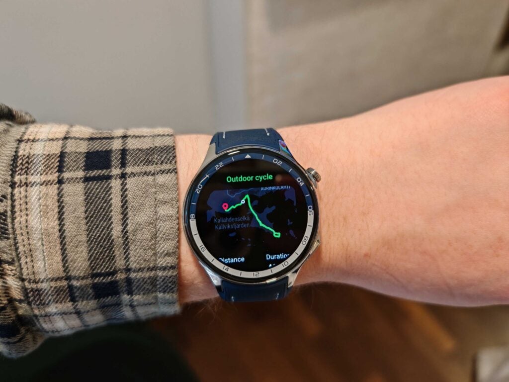 Seguimiento GPS en el OnePlus Watch 2 Nordic Blue Edition
