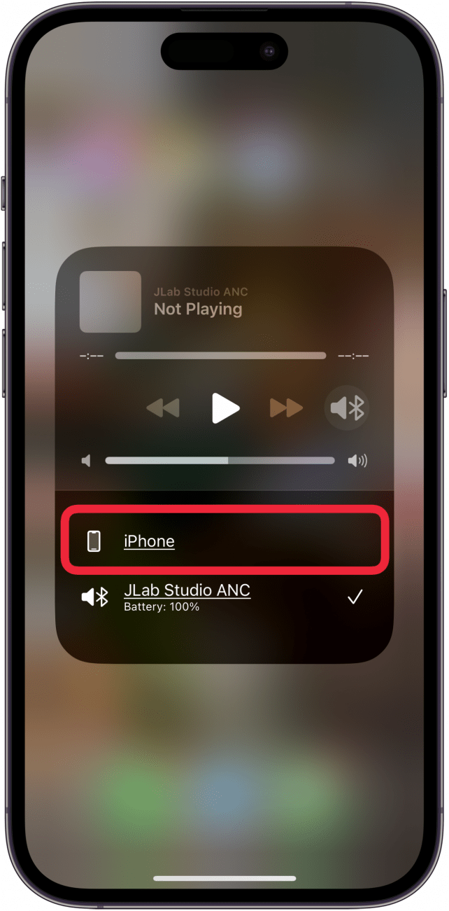 toque iphone o ipad para cambiar la salida de audio de los auriculares