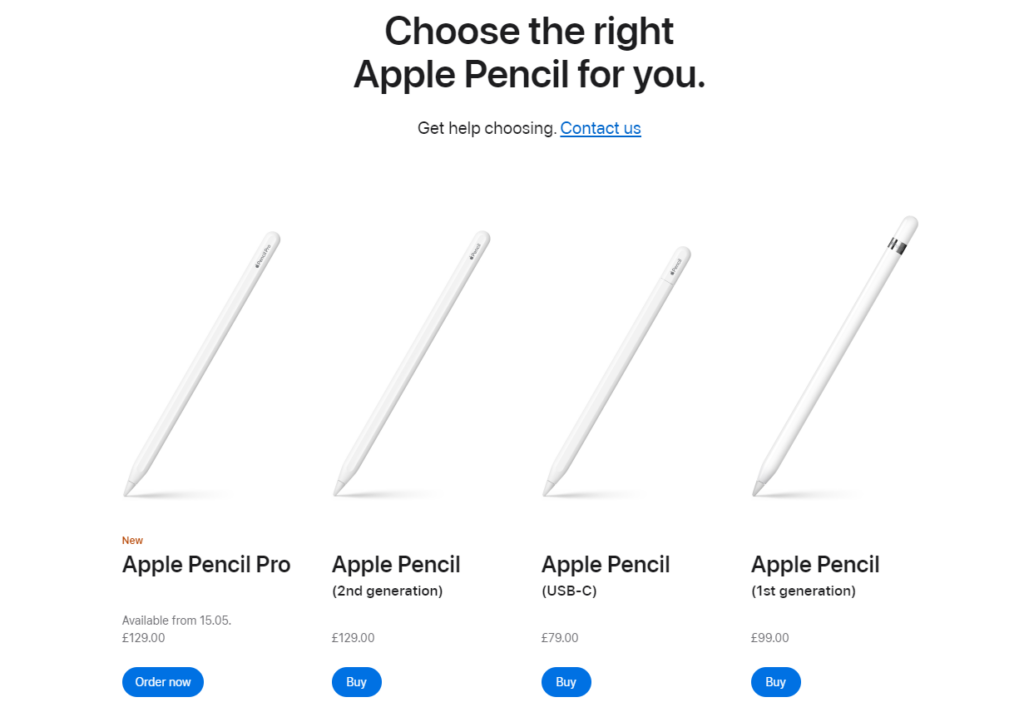 Precios del Apple Pencil Pro